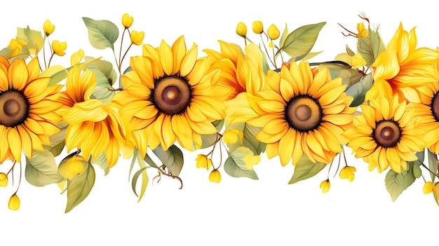 sunflower border design