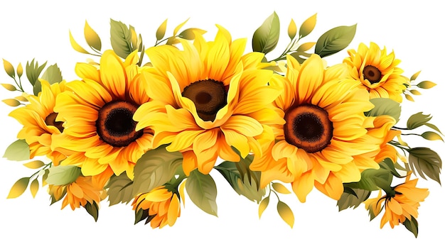 Sunflower border design