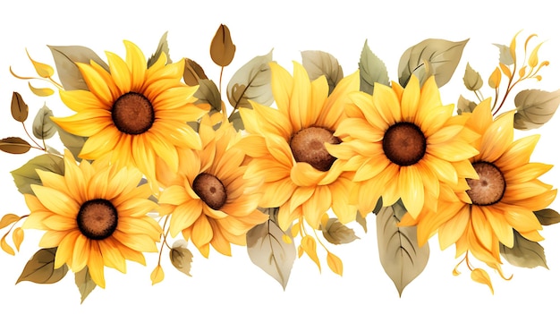 sunflower border design