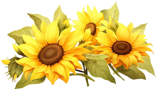 Vector sunflower border design