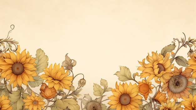 sunflower border design