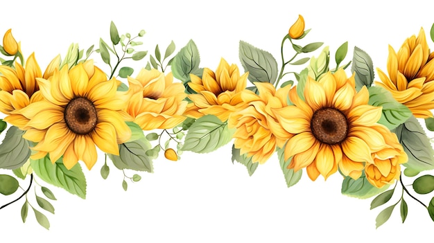 sunflower border design