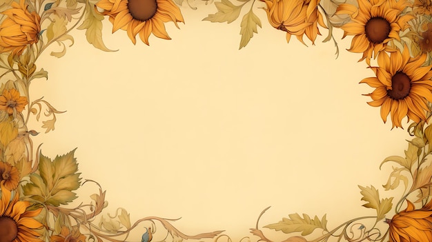 sunflower border design