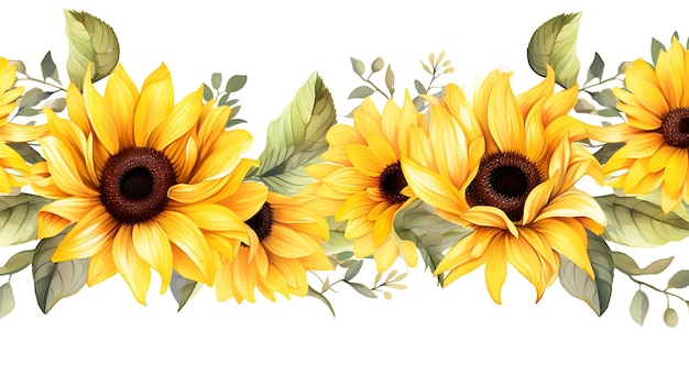 sunflower border design