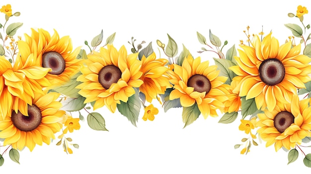 Sunflower border design