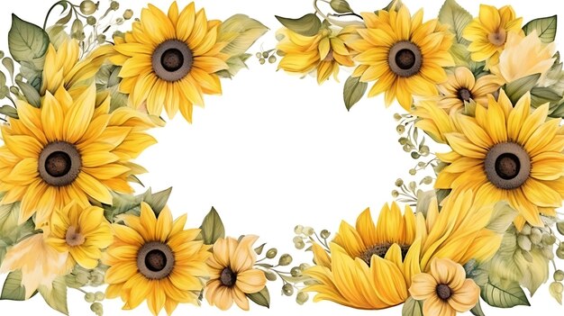 sunflower border design