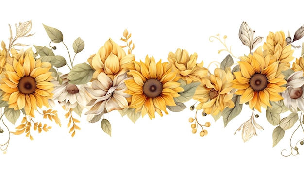 sunflower border design