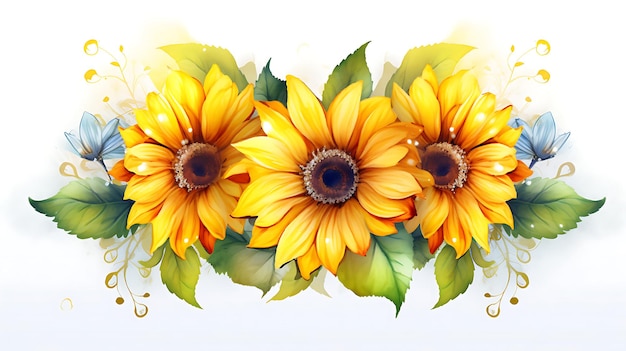 sunflower border design