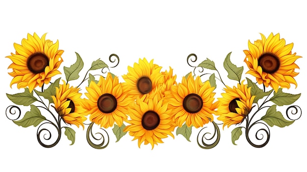 sunflower border design