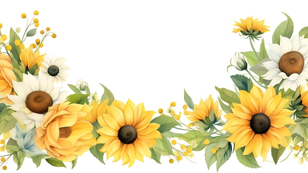 sunflower border design