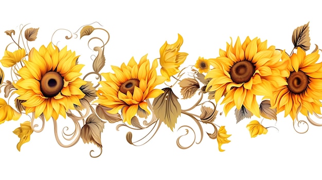 sunflower border design