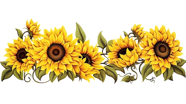 sunflower border design