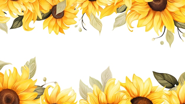 Sunflower border design