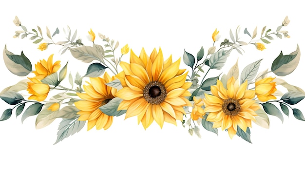 sunflower border design