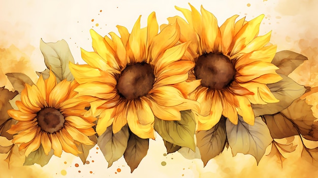 sunflower border design