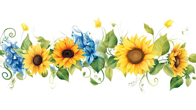 Sunflower border design