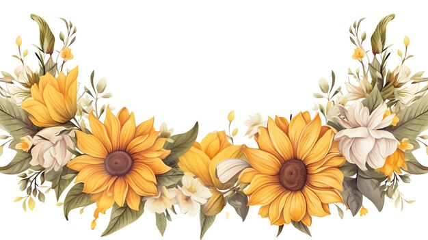 sunflower border design