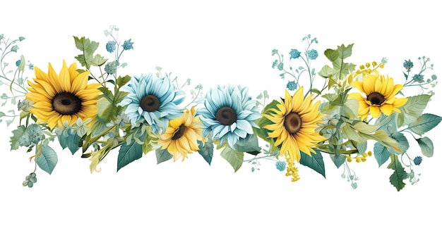 Sunflower border design