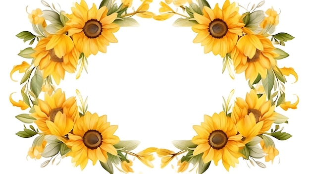 sunflower border design