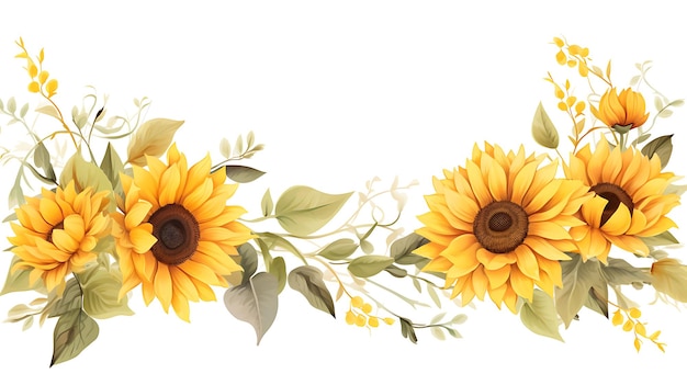 Sunflower border design