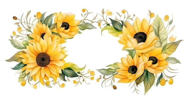 sunflower border design