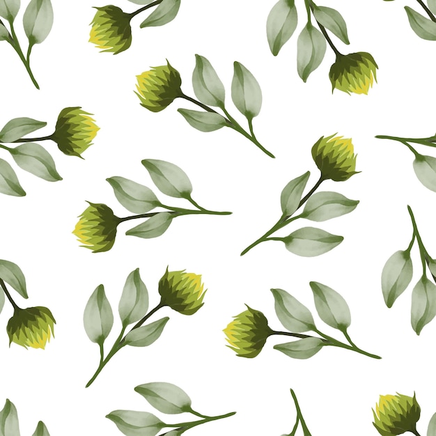 sunflower bud seamless pattern for wallpaper