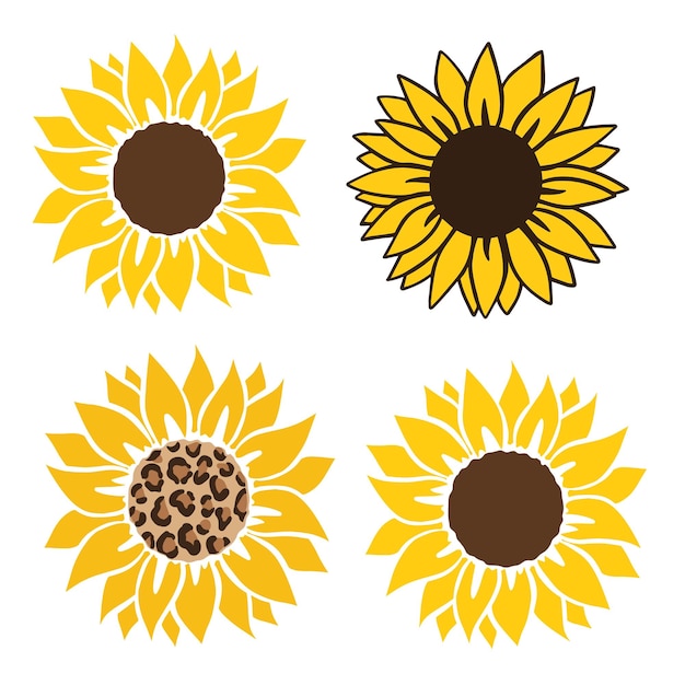 Vector sunflower bundle sunflower eps file