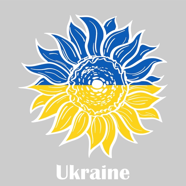 Sunflower flag of ukraine support