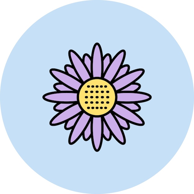 Sunflower Flat Illustration