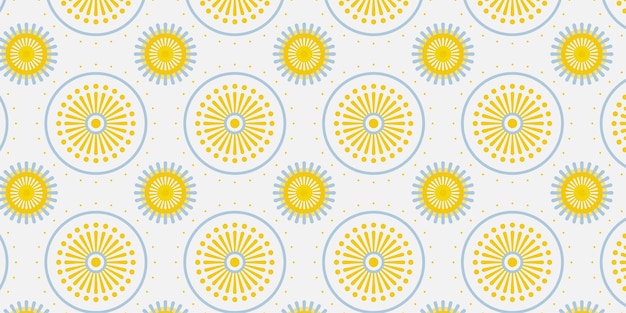 SunFlower Geometric Seamless Pattern