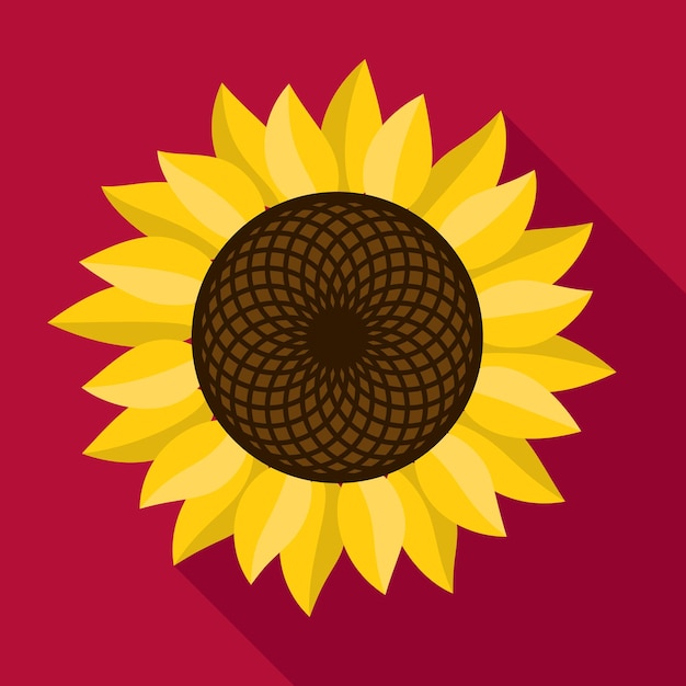 Vettore icona girasole illustrazione piatta dell'icona vettoriale girasole per il web design