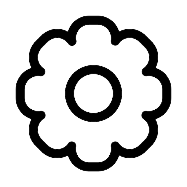 ラインスタイルの太陽のアイコン ベクトルイラスト