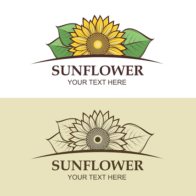 sunflower icon set