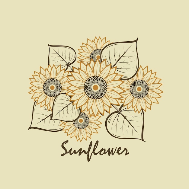 Sunflower icon set