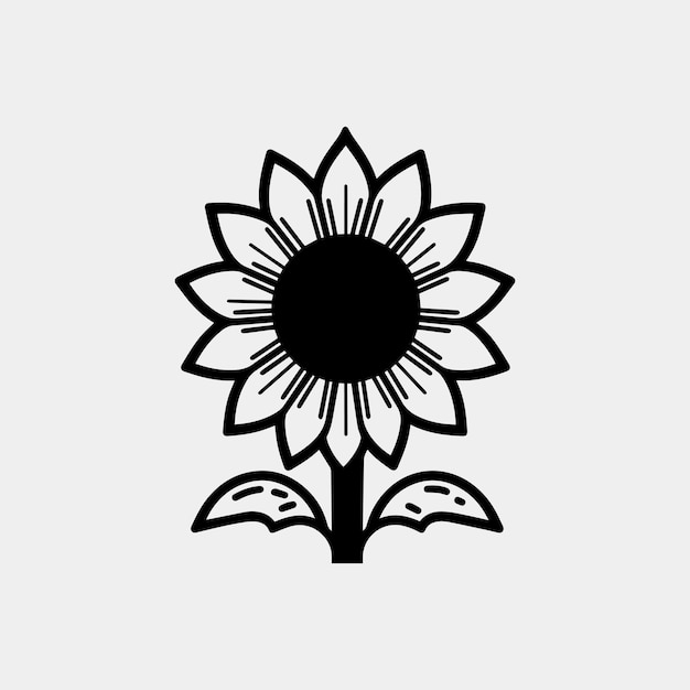 太陽の花のアイコン ベクトルイラストデザイン