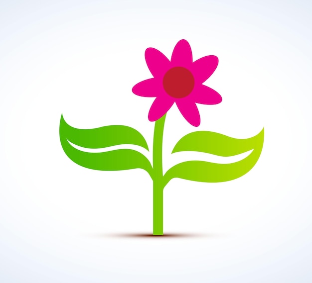 ひまわりは自然の花植物のロゴです