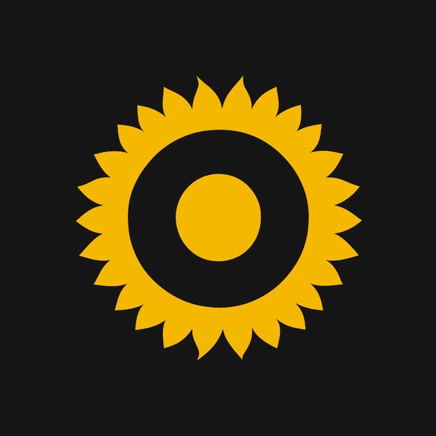 sunflower logo vector illustration