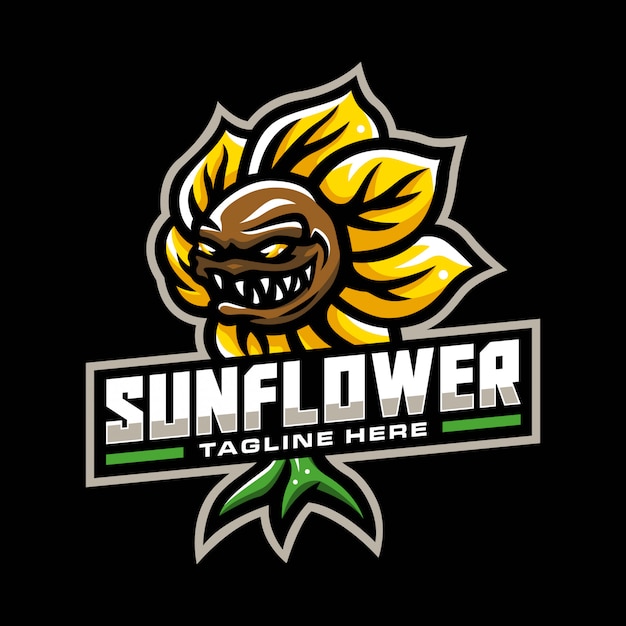 Sunflower mascot logo