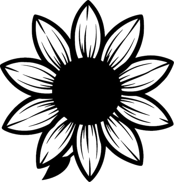 Sunflower Minimalist and Flat Logo Vector illustration