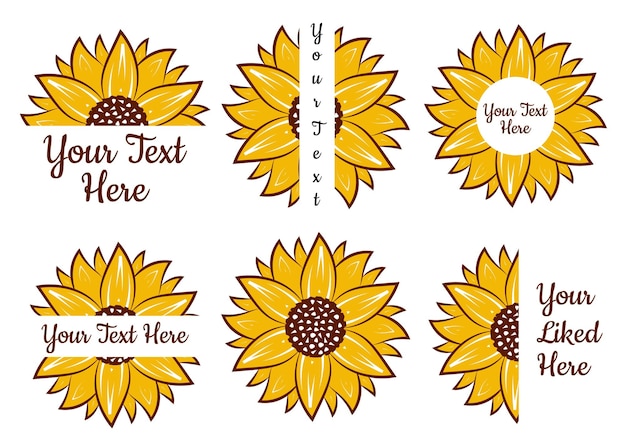 Sunflower Monogram SVG Bundle