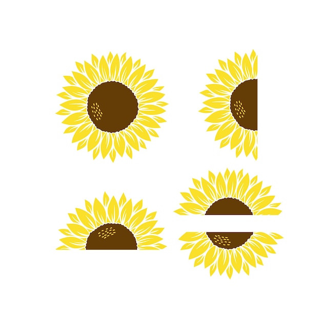 Monogramma di girasole vettoriali e clipart