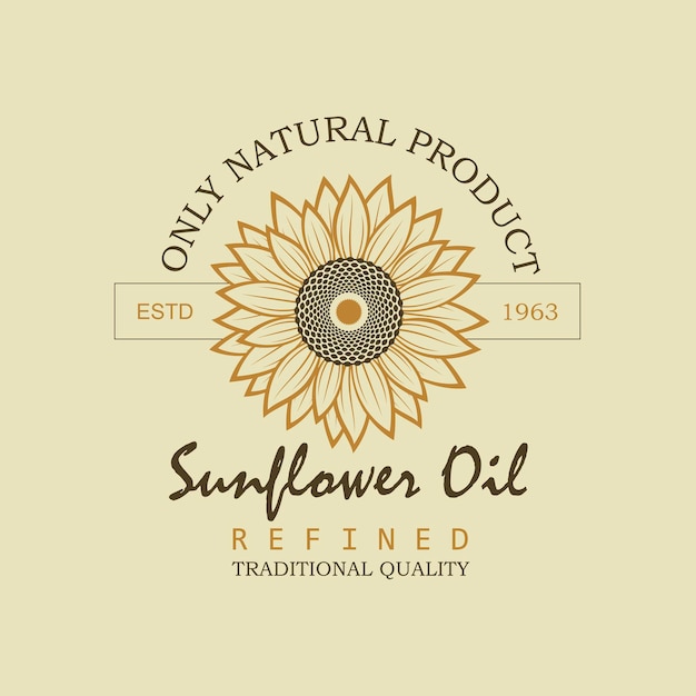 sunflower oil label