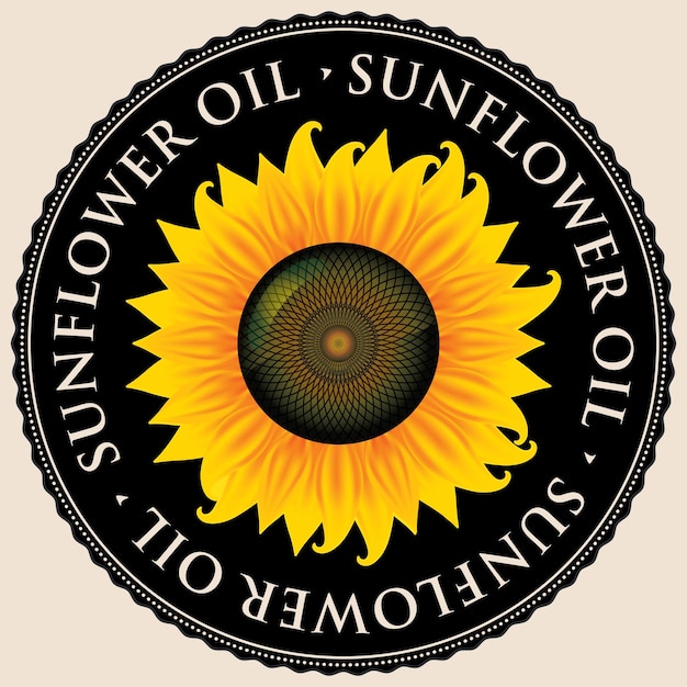 Vector sunflower oil logo