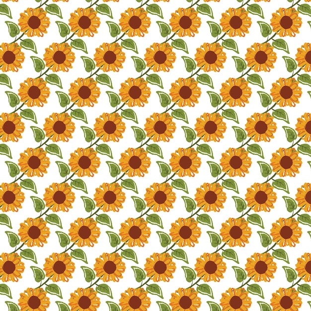 Vector sunflower pattern