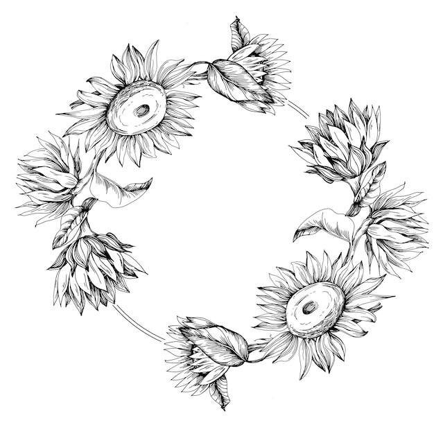 Vettore disegni senza cuciture di girasole