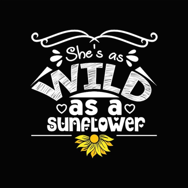 Sunflower T-shirt Design