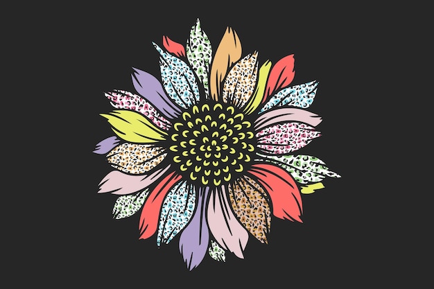 Vector sunflower tshirt design