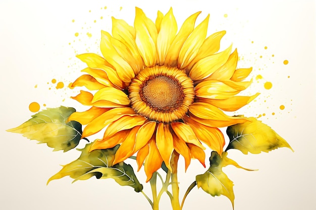 Sunflower Watercolor Painting