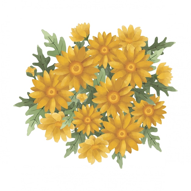 Vector sunflower wedding invitation