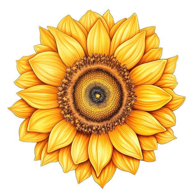 A sunflower with a yellow center.